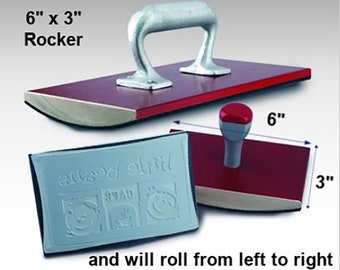 6" x 3" Rocker Mount Custom Rubber Stamp