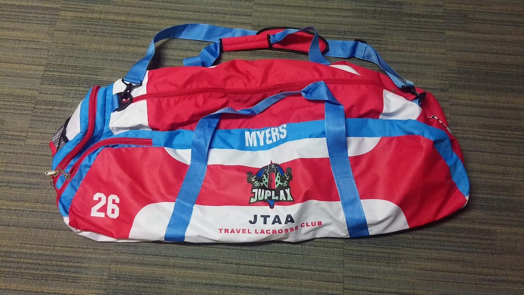 Custom 42 Lacrosse Gear Bag With Stick Pocket Personalized for Your
