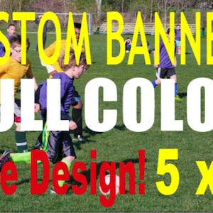 Custom Vinyl Banner 8ft x 5ft Full Color Custom Printed Banner Full Kit