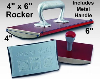 4" x 6" Rocker Mount Custom Rubber Stamp