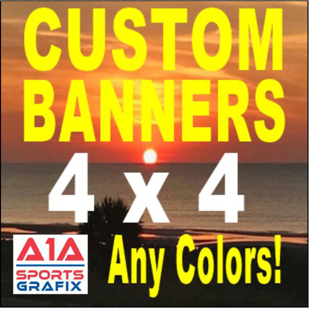 Custom Vinyl Banner 4ft X 4ft Full Color Custom Printed Banner Full Kit ...