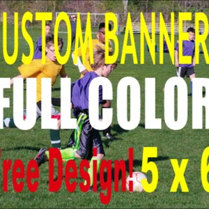 Custom Mesh Banner 6ft x 5ft Full Color Custom Printed Banner Full Kit