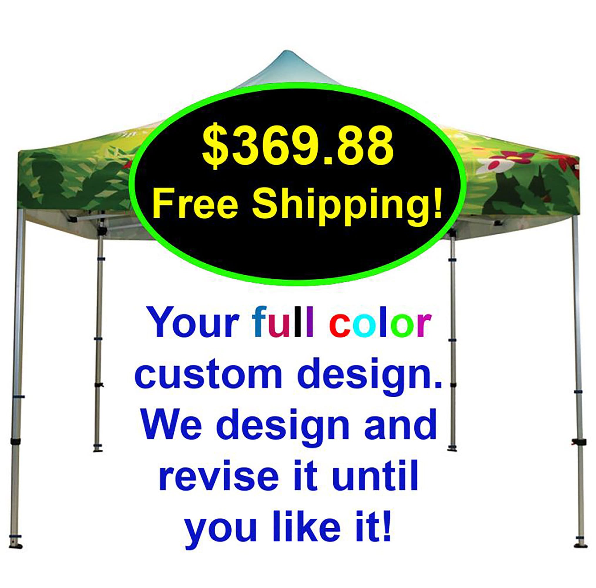 10 X 10 Custom Logo Printed Replacement Pop up Canopy Sports