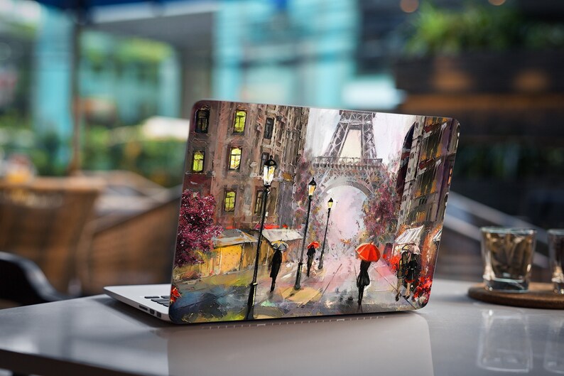 Paris Laptop Skins Chromebook HP Surface Eiffel Tower Vinyl Decal Dell