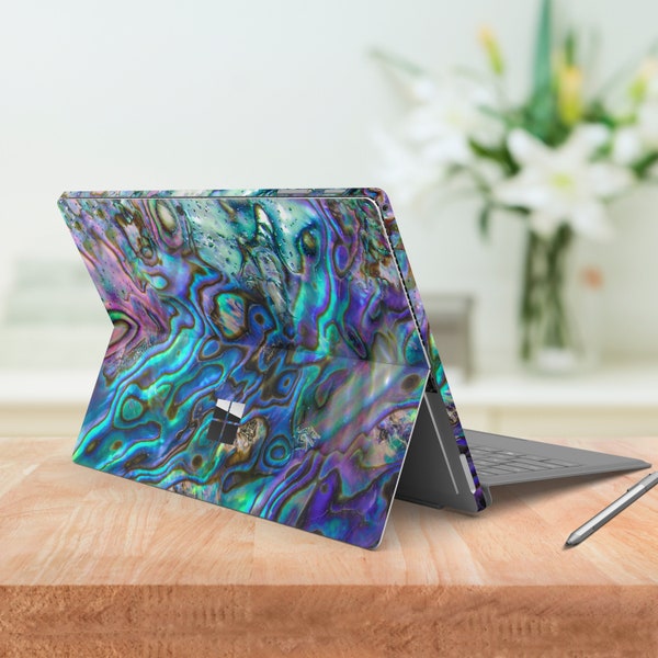 Abalone Shell neue Oberfläche Buch 2 Skins blau Muster Microsoft Laptop Surface Pro 5 Aufkleber Surface Pro 4 Marmor geschieden Beschützer Aufkleber