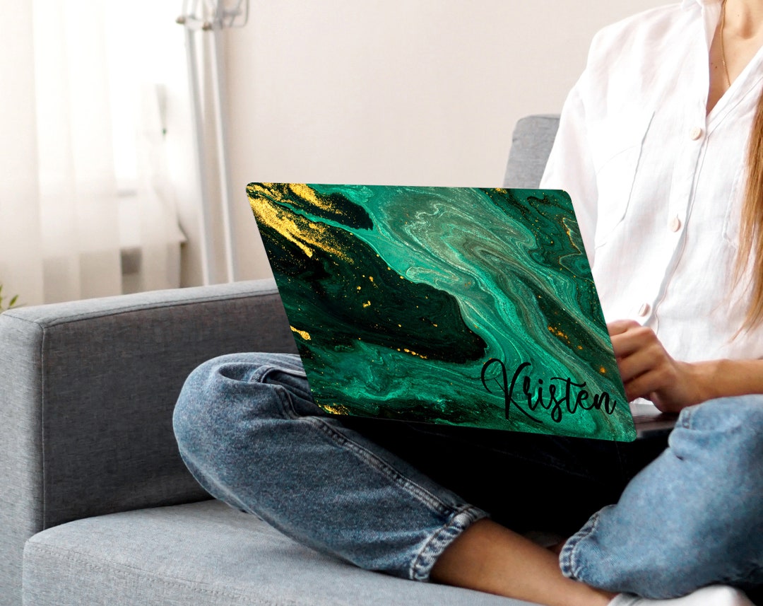 Custom Laptop Skins Green Divorce Skins Coverage Decal Marble ...