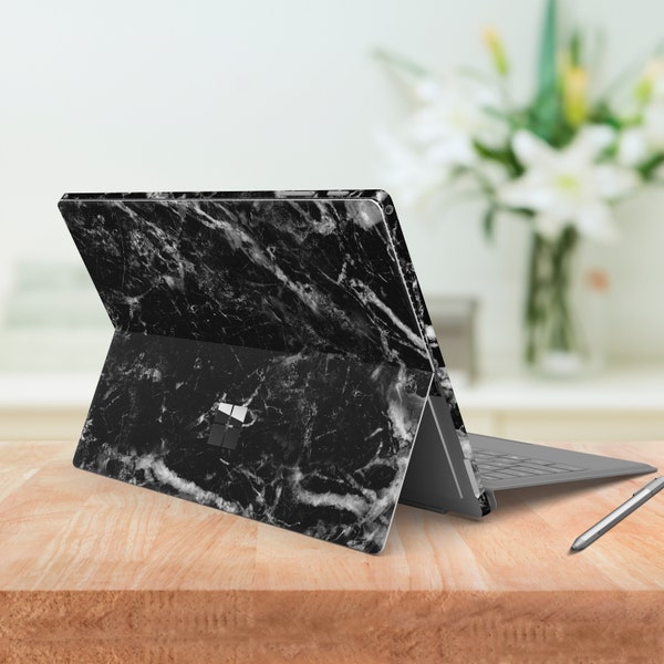 Black Pattern New Surface Book 2 Skins Black Marble Microsoft Laptop Surface Pro 5 Stickers Surface Pro 4 Pattern Marble Protector Decals