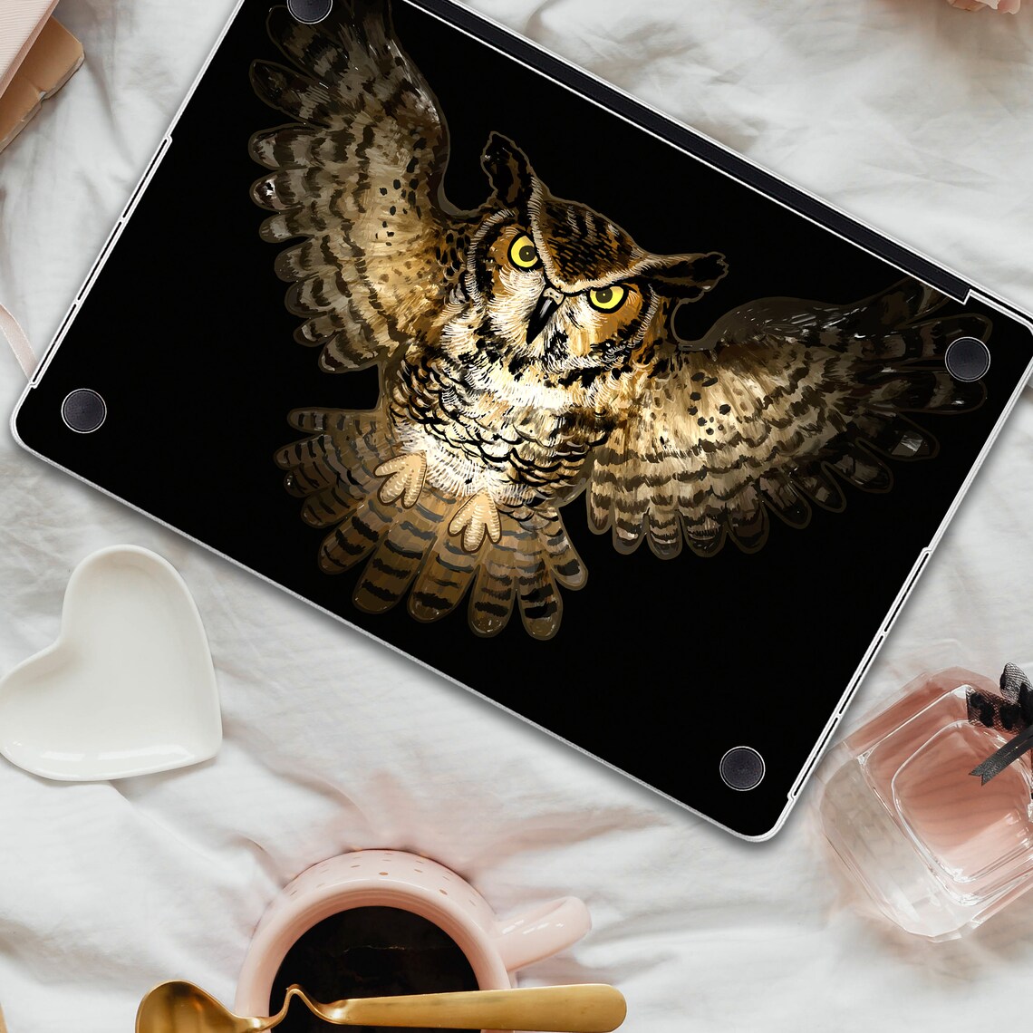 Wise Owl Skins Macbook Air 11 Pro 15 Retina 2018 Pattern Black Etsy
