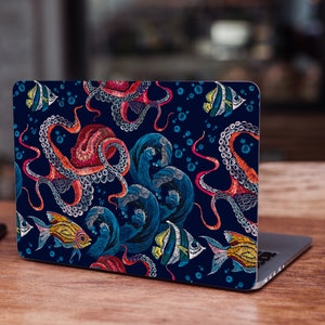 Red Octopus Skins Laptop Skins Full Coverage Skins Sea World Computer Decals Acer Lenovo HP Dell Universal Vinyl Decal Sticker Laptop