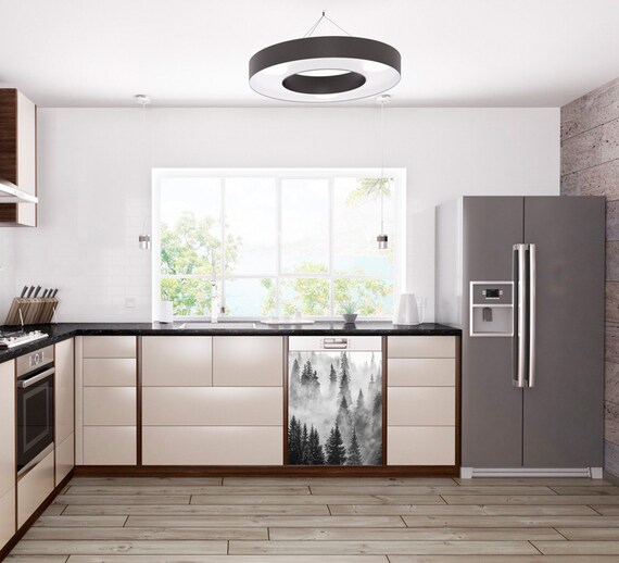 Foggy Forest Skins Dishwasher Wraps Kitchen Decor Dishwasher Etsy