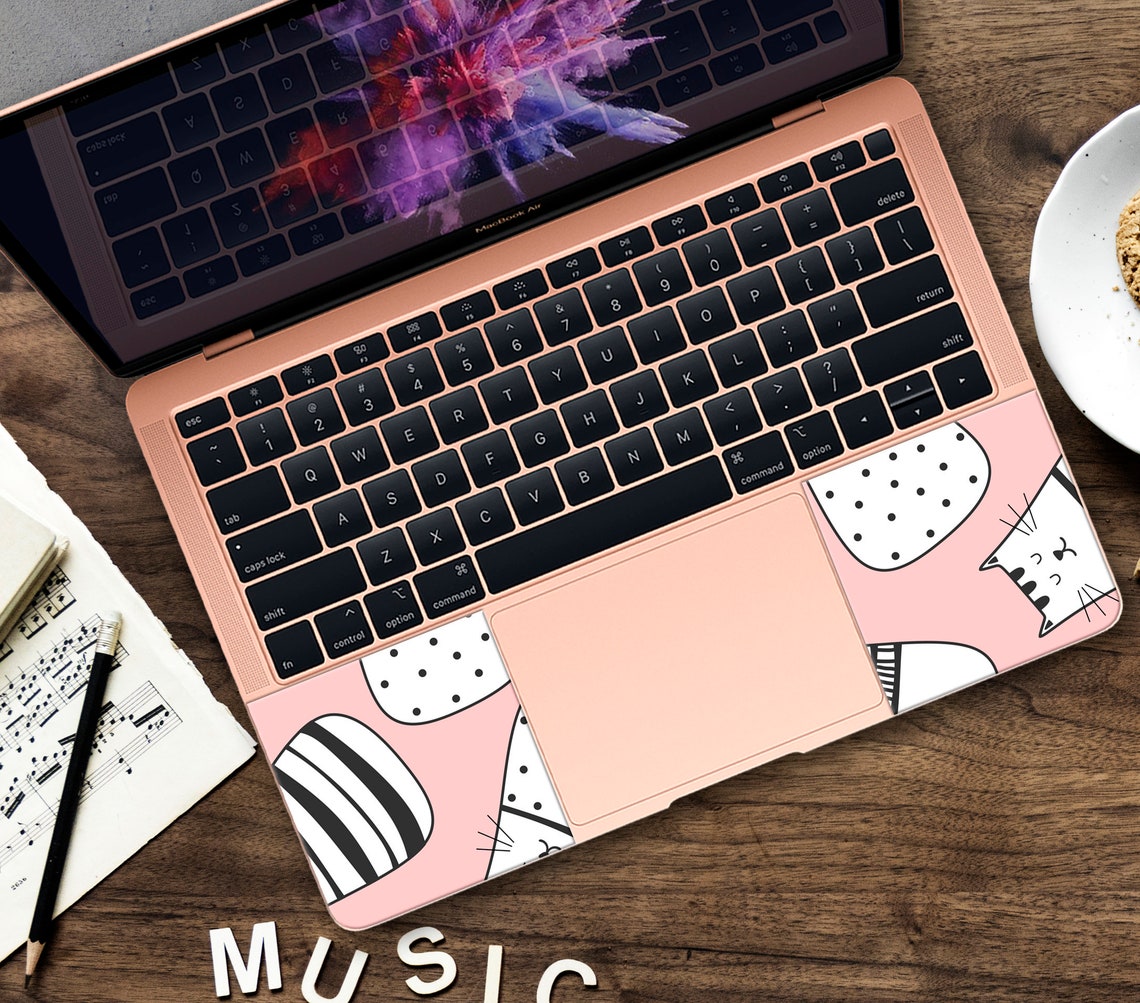 Cute Cats Skins Universal Laptop Hp Lenovo Asus Pink Pattern Etsy