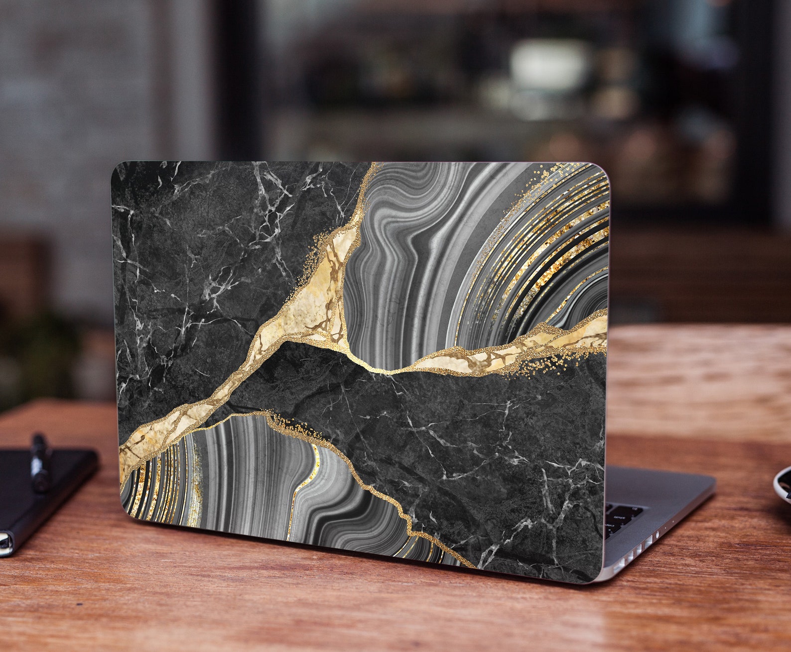 Dark Grey Marble Laptop Skins Acer Lenovo Chromebook Macbook Etsy