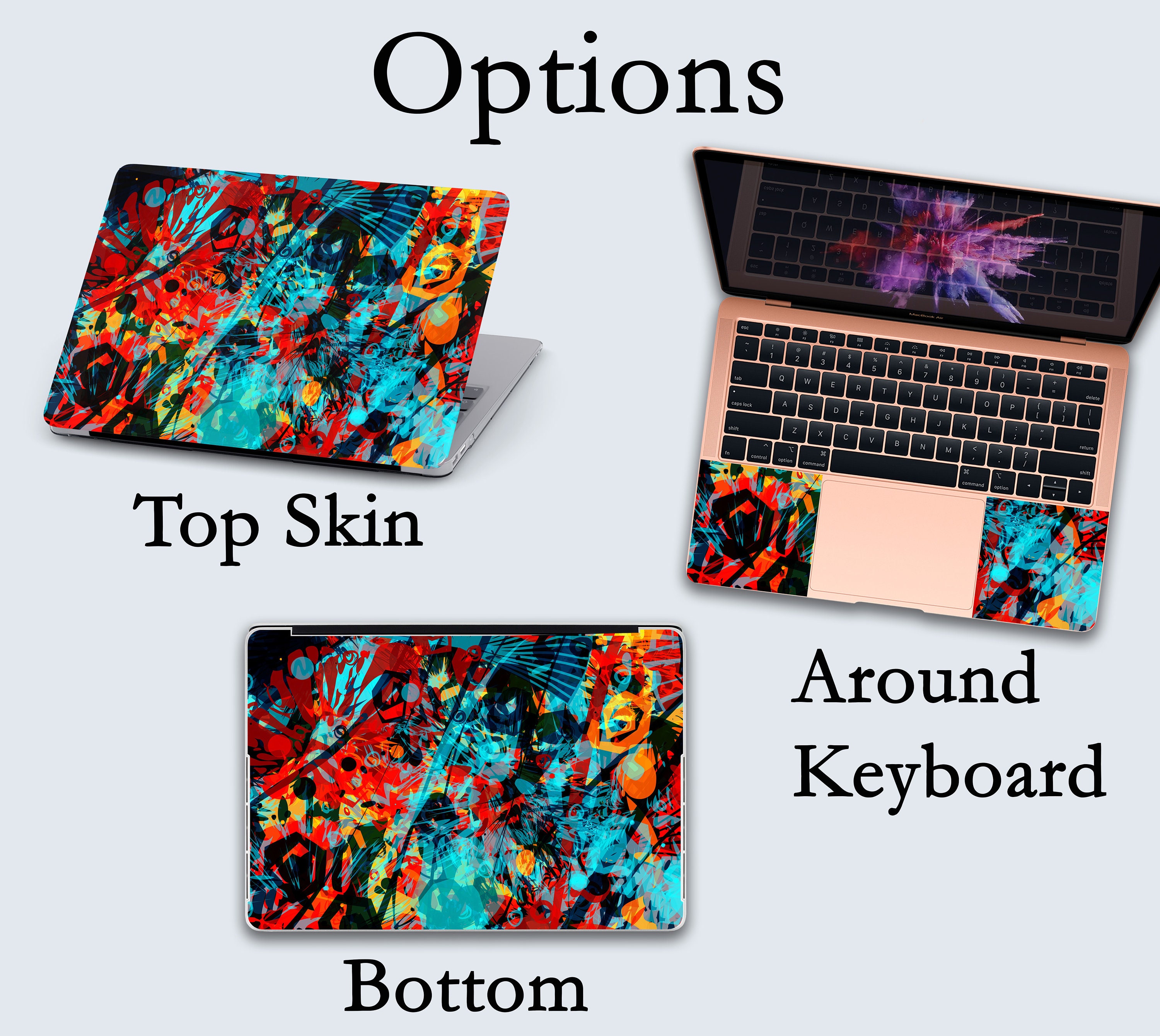 Abstrakte Aufkleber Laptop Hp Samsung Skins Muster Aufkleber Etsy