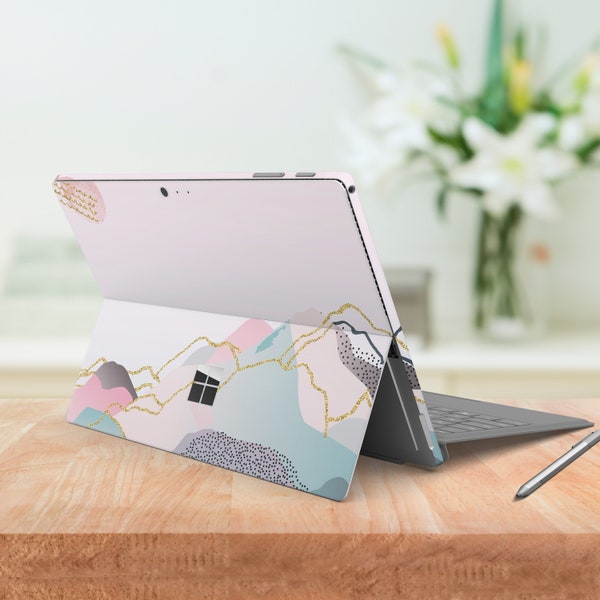 Japan Mountains Microsoft Surface Book 2 Skins Pink Landscape Laptop Surface Pro 5 Stickers Surface Pro 4 Marble Protector Decals