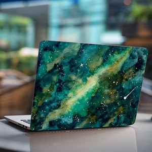 Night Sky Stickers Laptop 14 inch 15.6" Decal Lenovo Skin 13" Acer Asus Green Sticker HP Cover Vinyl Decal Chromebook Universal Nexus Dell