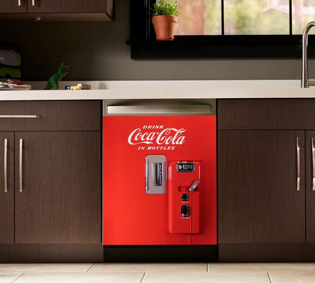 Dishwasher Wraps Coca Cola Dishwasher Skins Cover Red Retro Design ...