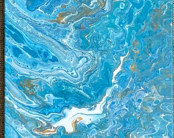 Acrylbild Pouring 40x120