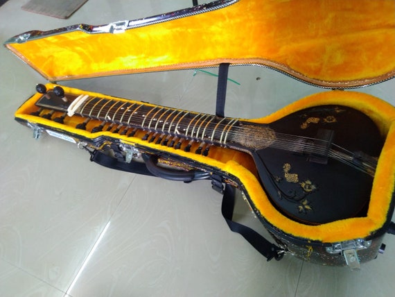 TRAVEL SITAR Kinnar Seen Style Black Pearl - Etsy