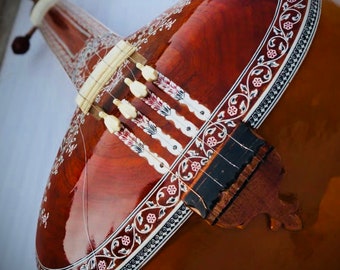 Tanpura Plat Professionnel 5 Cordes 48 Pouces - Instrument De Musique Acoustique, Bois Tun
