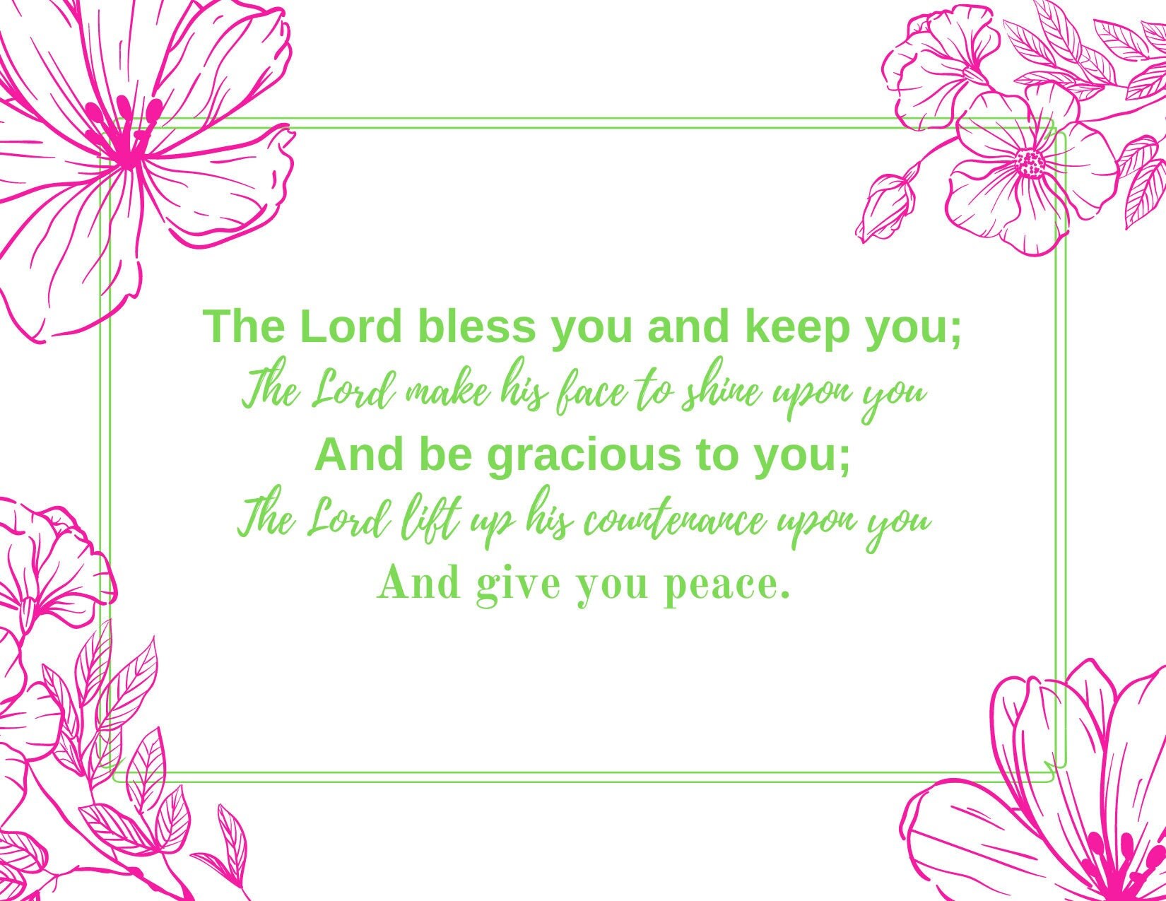 Blessing Prayer Card Etsy