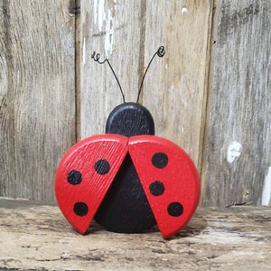 Wood Ladybug, Ladybug, Red Ladybug, Spring Decor, Wood Spring Decor, Porch Decor, Wood Porch Decor, Summer Decor, Wood Garden Decor,