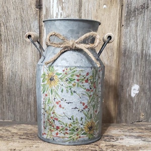 Farmhouse Floral Decor, Primitive Decor, Farmhouse table decor, Rustic Jug, Spring Flower Decor, Home Decor, Porch Decor, Rustic Spring Jug,