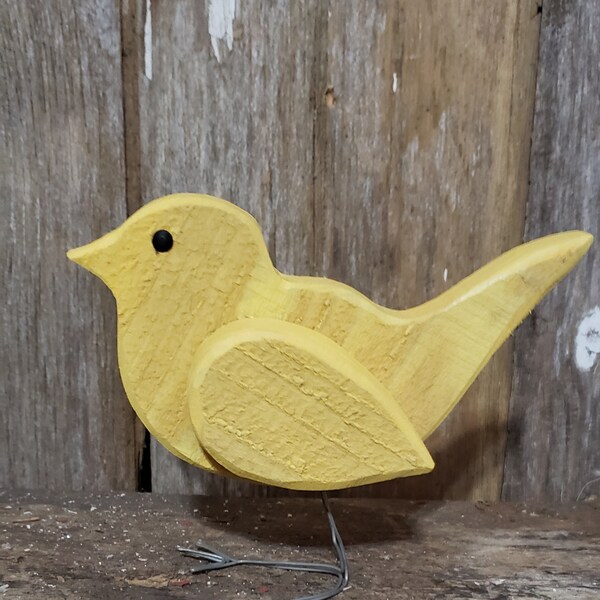 Rustic Bird, Primitive Bird, Wood Bird, Spring Decorations, Yellow bird, White Bird, Blue Bird, Spring Bird,