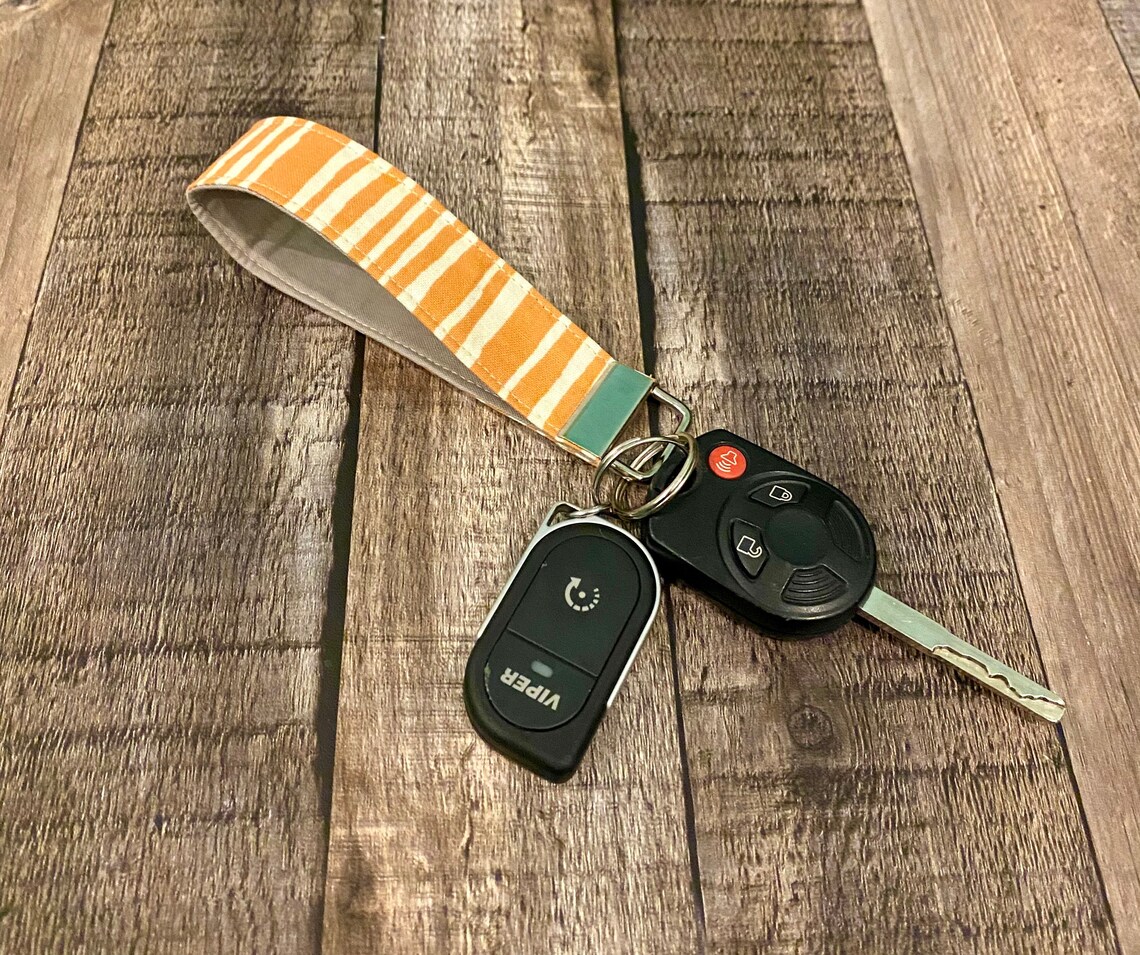 Key Chain Fob Fabric Key Chain Fob Key Chain Wristlet Key Etsy