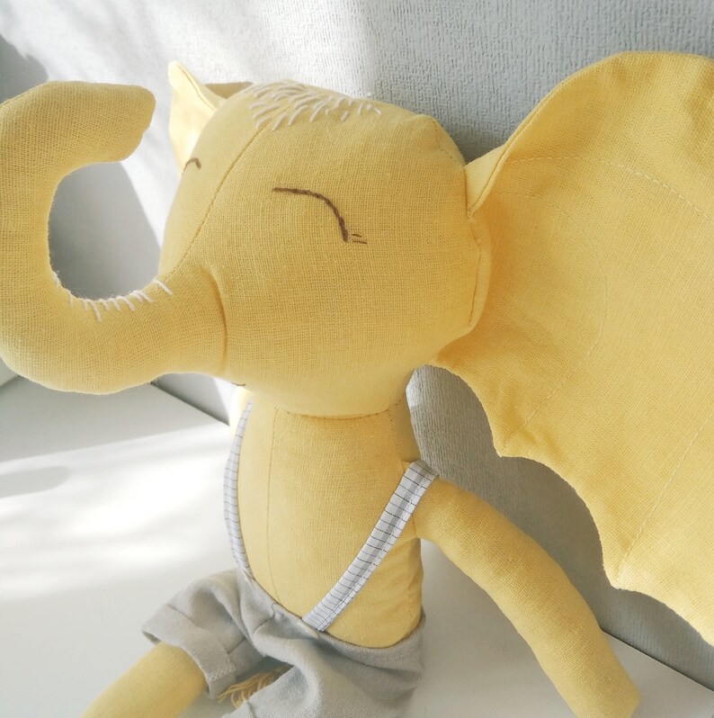 yellow elephant stuffed animal