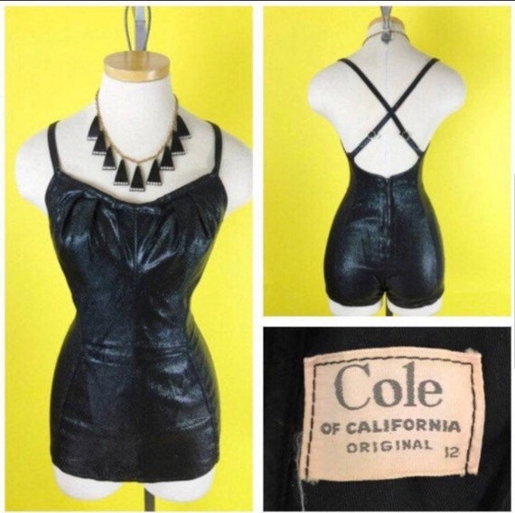 COLLECTOR PIECE "50s Cole of California lurex swim