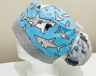 Shark Scrub Hat - Etsy