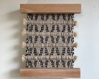 Handwoven wall hanging, made from all natural materials - SCRUG tapestry in Neutral