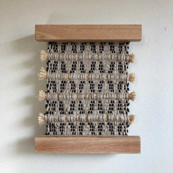 Handwoven wall hanging, made from all natural materials - SCRUG tapestry in Neutral