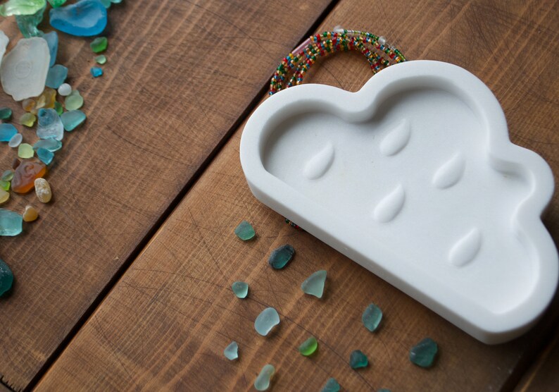 real marble soap dish gift for teens girl minimal cloud shape decor playful sculptural design catchall Marble jewelry tray trinket dish