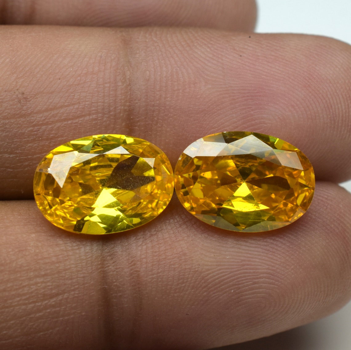 Zircon GemstoneCalibrated Yellow Zircon Facetted Oval Shape Etsy