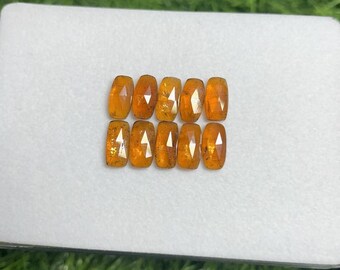 Orange Kyanite Gemstones: Cushion Rosecut, 5x10mm, AAA Quality (10 Piece Lot)