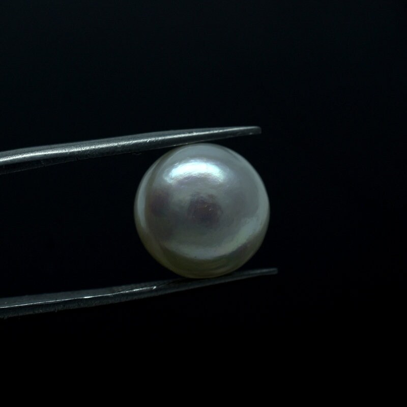 Natural White Pearl Gemstone Preety Round Cabochon Pearl Stone Etsy UK