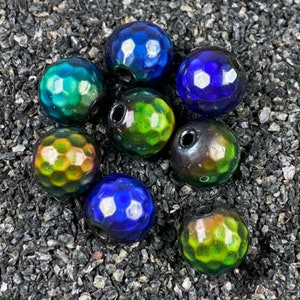 Mood beads , color change, 8mm, 5 beads