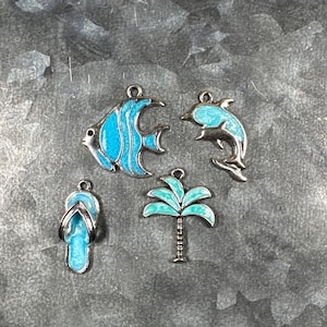 Beach look Charm set, 4 charms