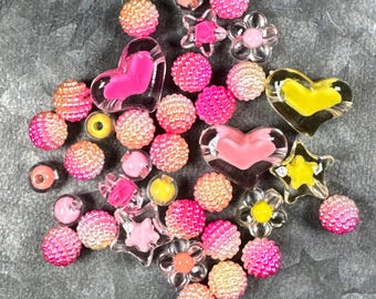 acrylic bead mix 30 beads