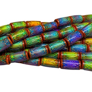 Mood Beads, Mirage , Glow-Nouveau, 4 beads , 17 x 9mm
