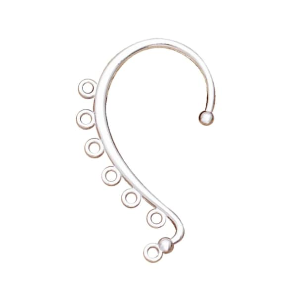 Ear Wrap Finding Silver color ,Ear Cuff DIY, one pair.