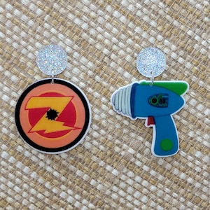 Toy Story Inspired Buzz Lightyear Astro Blaster Acrylic Earrings