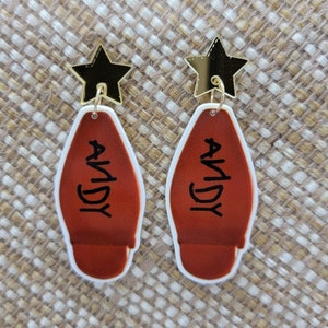 Toy Story Inspired Sherrif Woody "Andy" Boot Acrylic Earrings