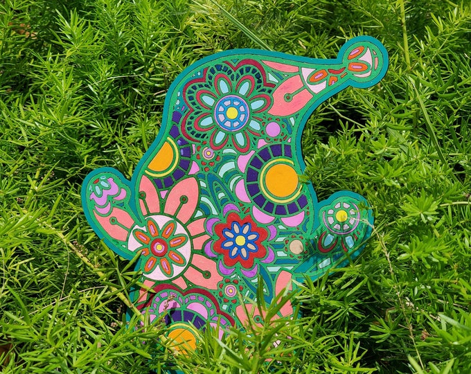 Paint Your Own:  Garden Gnomes Zentangle