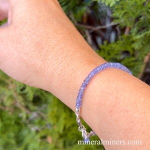 Tanzanite Faceted Bracelet, Blue Tanzanite Bracelet, Natural Color Tanzanite Bracelet, Custom Made Jewelry, 25 carat Blue Gemstone Bracelet
