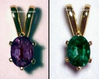 3.70 CT Alexandrite Pear Shape 4 Stone Gemstone Pendant /& Necklace 14K Y Gold