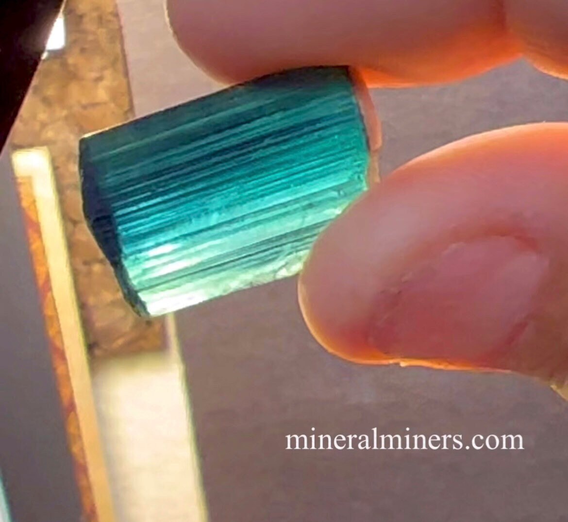 Facet Grade Blue Tourmaline Crystal Rough, Genuine Indicolite Tourmaline, Color Brazilian Natural Stone