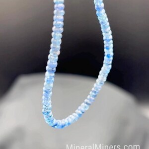 Blue Sapphire Bead Necklace, Genuine Sapphire Gems, 45cts Gem Necklace, Natural Color Sapphire Blue Necklace, Sapphire Gemstone Chain