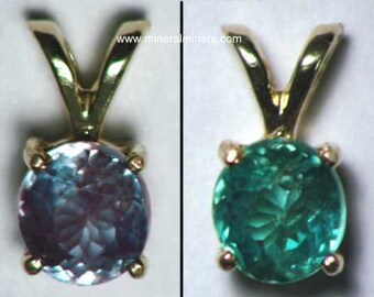 Faceted Alexandrite Pendant GIA 